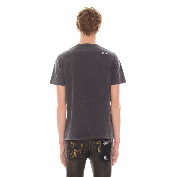 CULT OF INDIVIDUALITY SHORT SLEEVE CREW NECK TEE 26/1'S " HARSH & CRUEL" (623B10-K39A) CHARCOAL