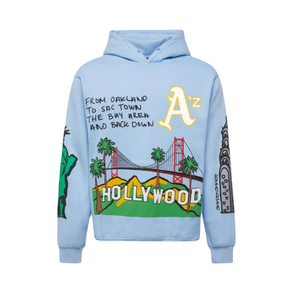 Homme Femme Cali To NYC Hoodie HFFW202401-3 Sky Blue