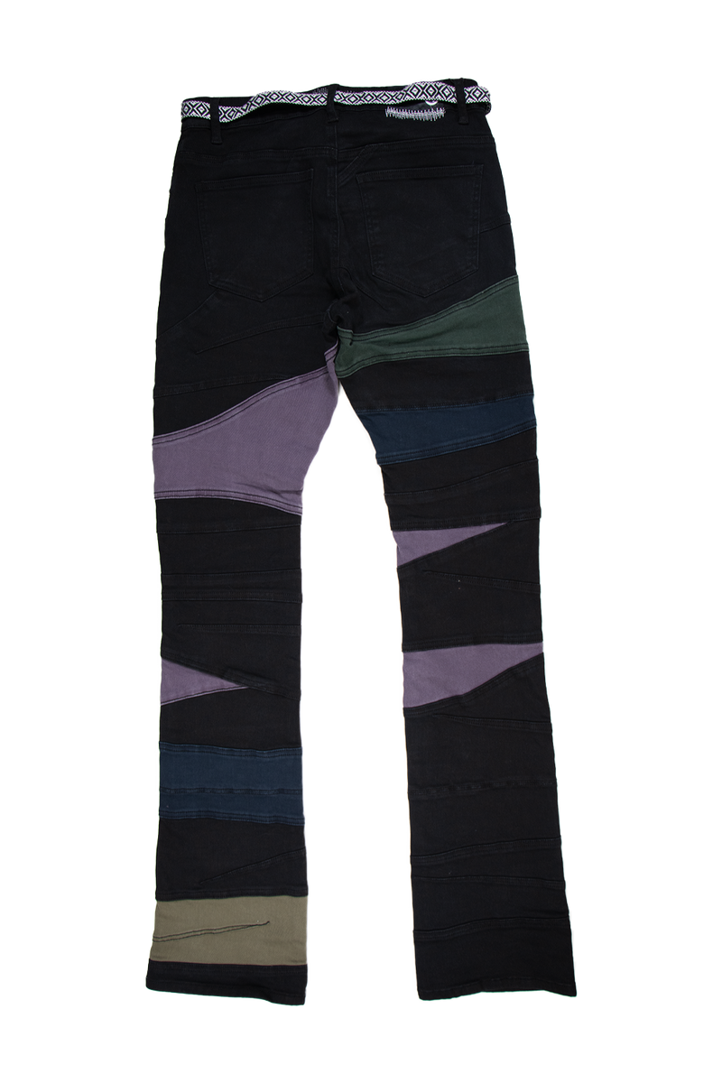 LIFTED ANCHORS BORG COLOR PANEL STACKED DENIM LASP24-6