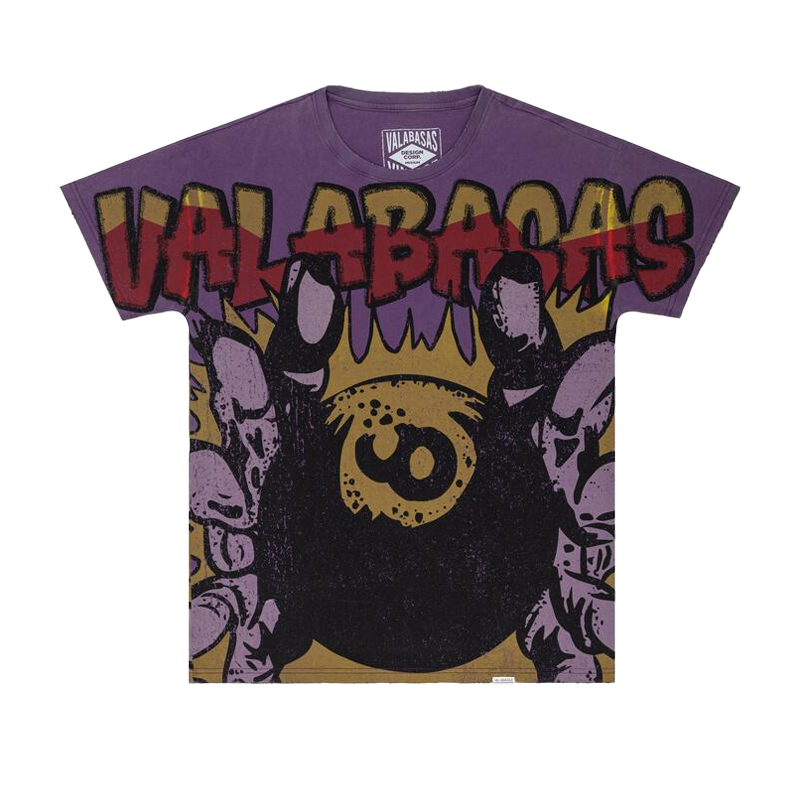 VALABASAS 8BALL VINTAGE TEE VLBS90070-BBBB4 PURPLE