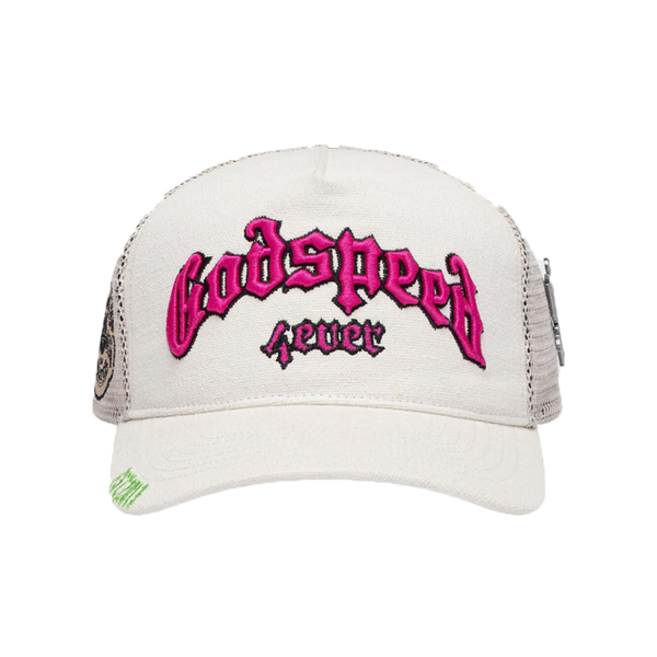 GODSPEED GS Forever Trucker Hat WHITE/FUCHSIA