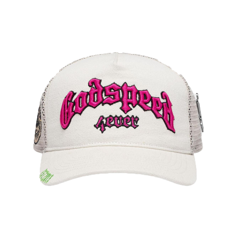 GODSPEED GS Forever Trucker Hat WHITE/FUCHSIA