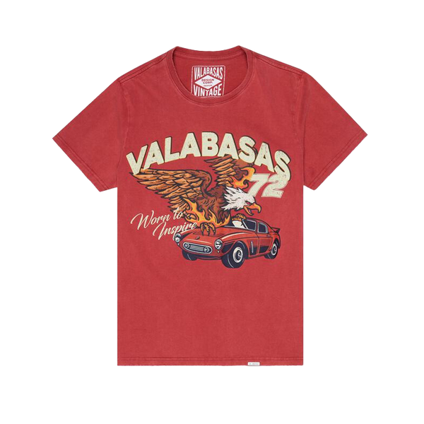 VALABASAS FIRE BIRD VINTAGE DATE RED TEE VLBS9008 RED