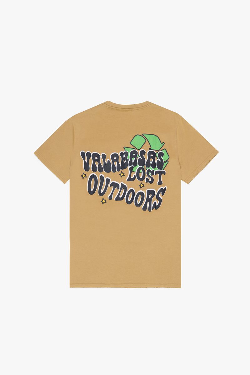 VALABASAS "CARE OUTDOORS" VINTAGE LIGHT BROWN TEE (VLBS90040)