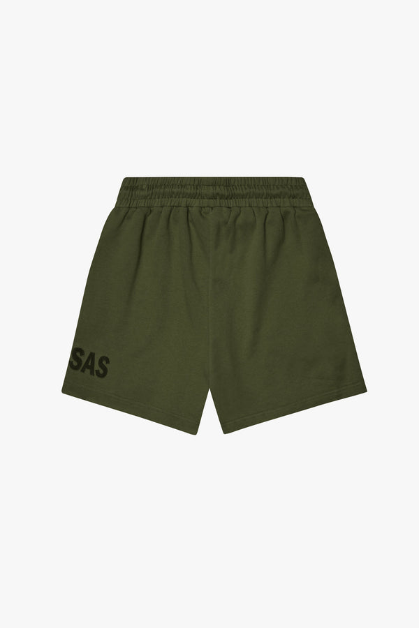 VALABASAS "BLOOM" OLIVE WOVEN SHORTS (VLBS110820234)