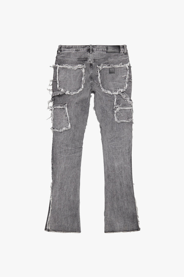 VALABASAS "SKYLINE" GRAY WASHED STACKED FLARE (VLBS5000)
