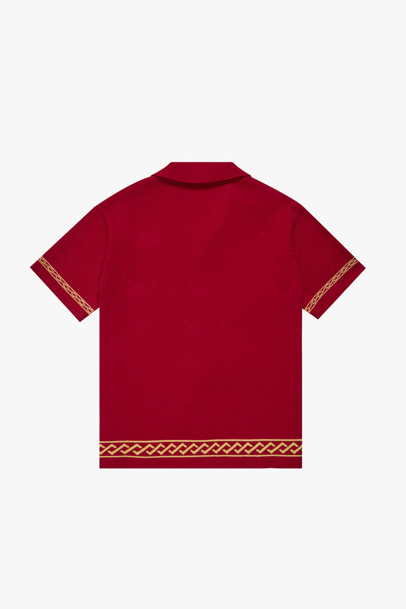 VALABASAS "OASIS" RED BUTTON-DOWN (VLBSWB002)