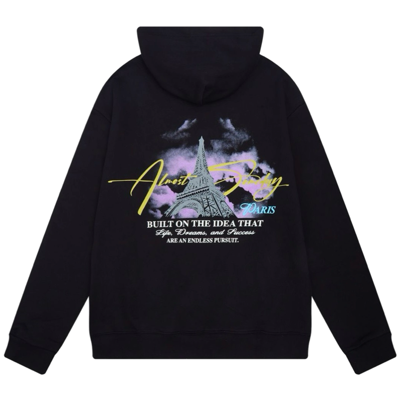 Almost Someday PARIS HOODIE BLACK (AS-H24-23)