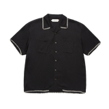 HTG BLANKET STITCH WOVEN SHIRT BLACK (HTG240230)