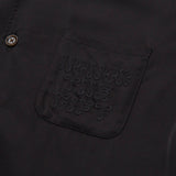 HTG BLANKET STITCH WOVEN SHIRT BLACK (HTG240230)