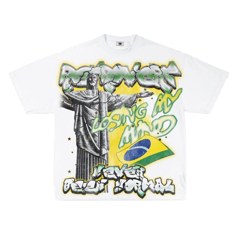 RETROVERT  BRAZIL T-SHIRT Green/White