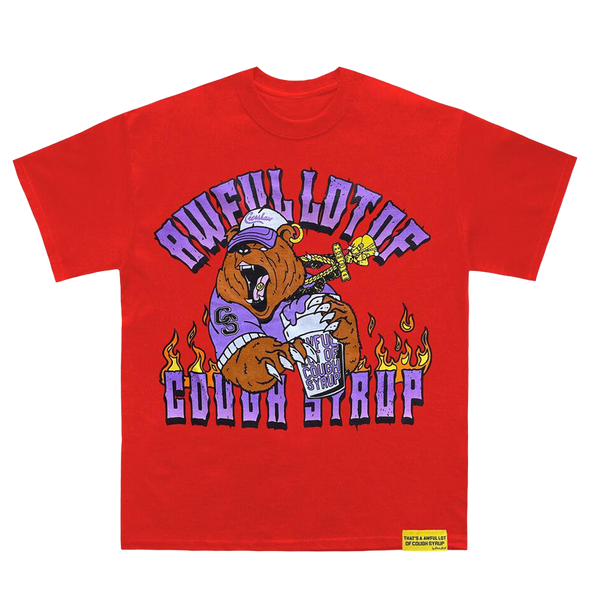 That's A Awful Lot of Cough Syrup Bear T-Shirt Orange