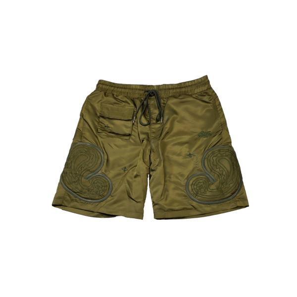 EPTM Puffer Paisley Shorts EP11121 Olive
