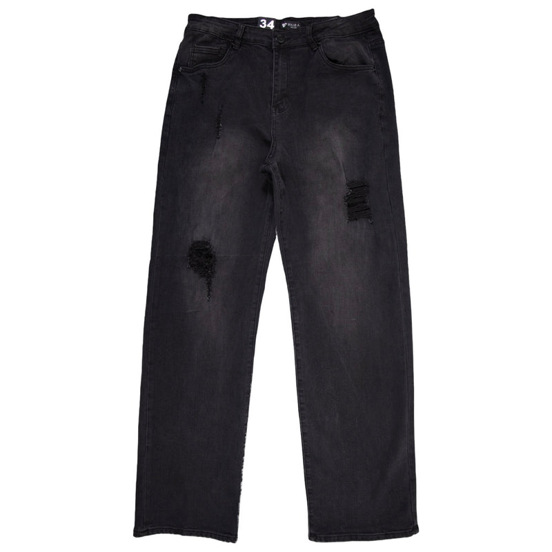 Waimea Jeans  BAGGY CARGO W/ RIP & REPAIR (M8161D-BK)