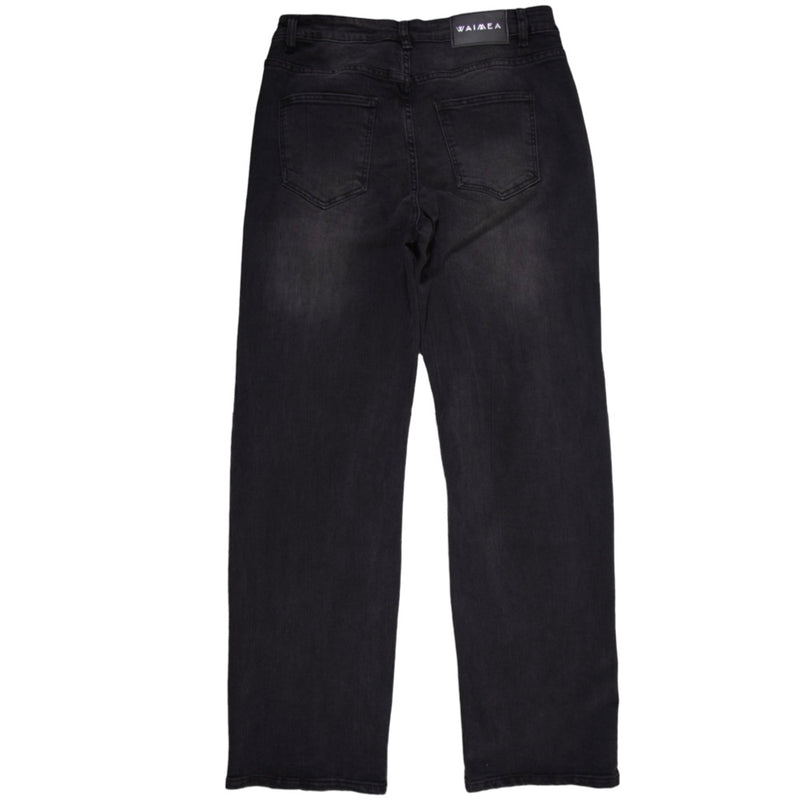 Waimea Jeans  BAGGY CARGO W/ RIP & REPAIR (M8161D-BK)