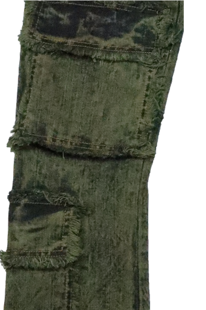 Golden Denim The Stacked Patchwork Verde GDSPQS123-33