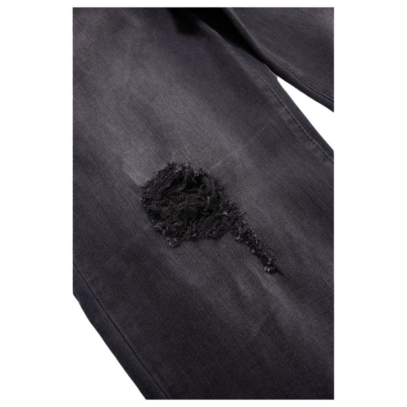 Waimea Jeans  BAGGY CARGO W/ RIP & REPAIR (M8161D-BK)
