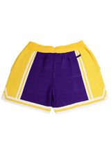 MNML Knit Basketball Shorts Purple/Yellow