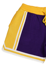 MNML Knit Basketball Shorts Purple/Yellow