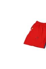 MNML Contrast Paneled Sweatshorts RED