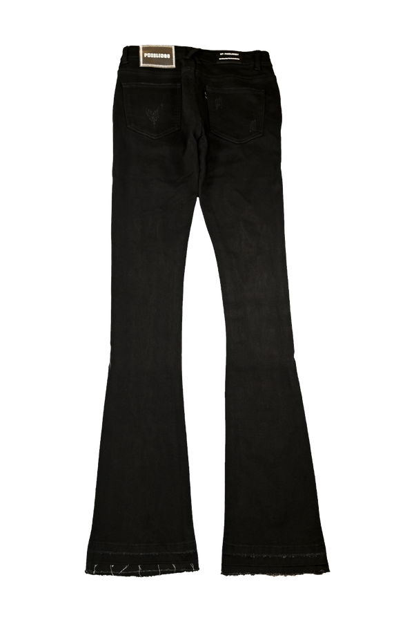 Pheelings "NOW OR NEVER" Flare Stack Denim Jet Black (PH-SS23-73)