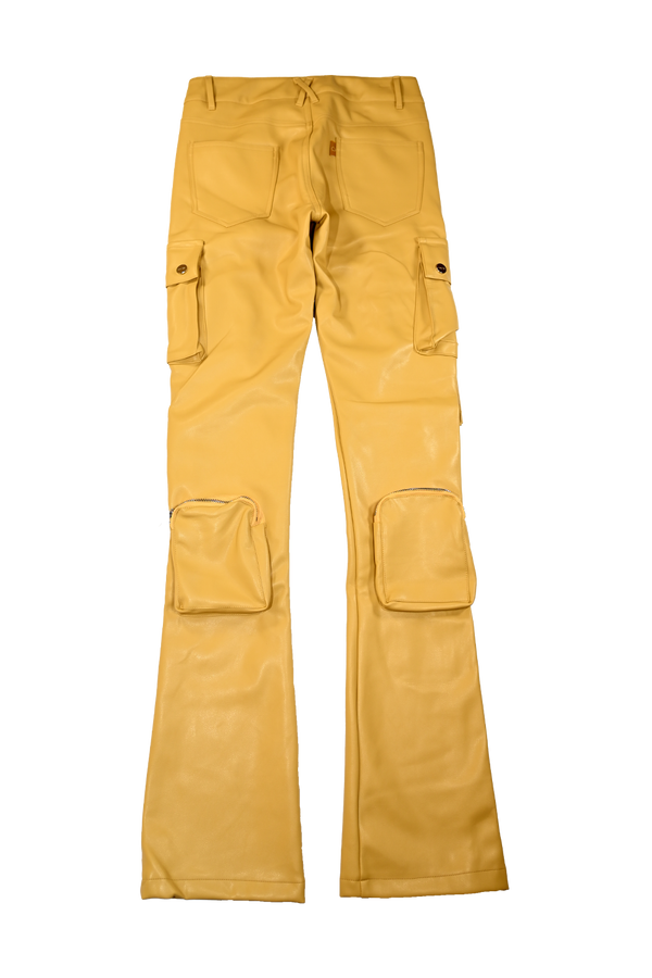 Pheelings "NEVER LOOK BACK" Cargo Flare Stack Leather Wheat Yellow (PH-SS23-02)