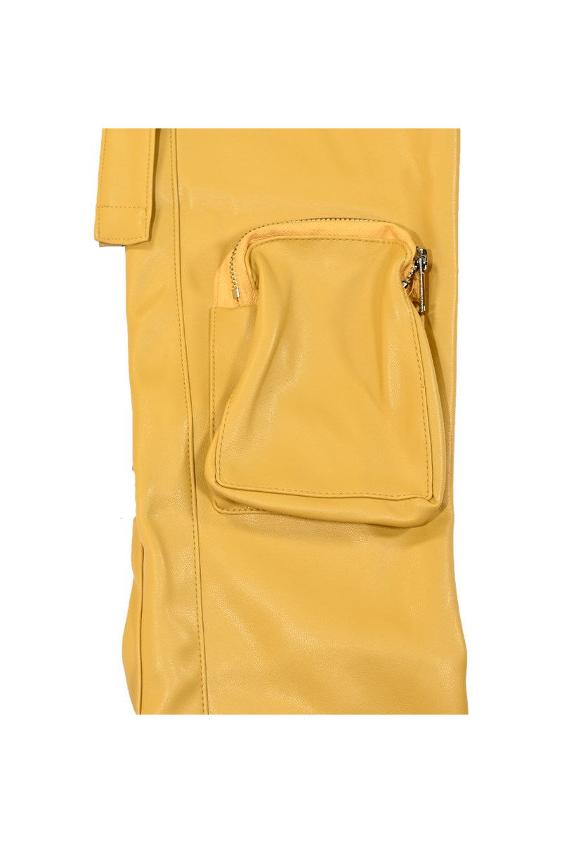 Pheelings "NEVER LOOK BACK" Cargo Flare Stack Leather Wheat Yellow (PH-SS23-02)