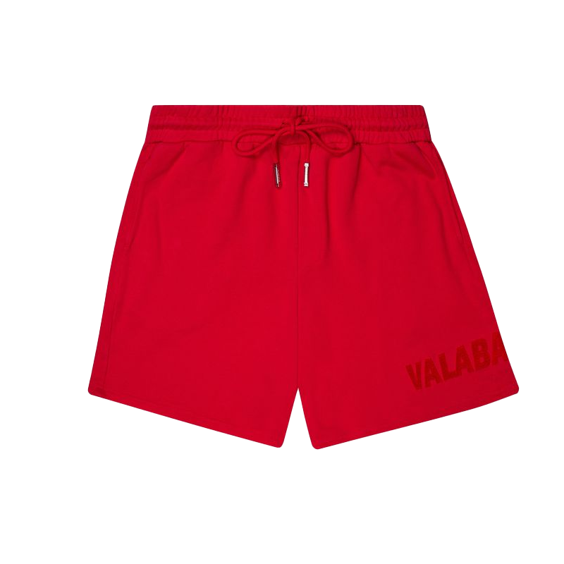 VALABASAS "BLOOM" VINTAGE RED WOVEN SHORTS(vlbs110820234)