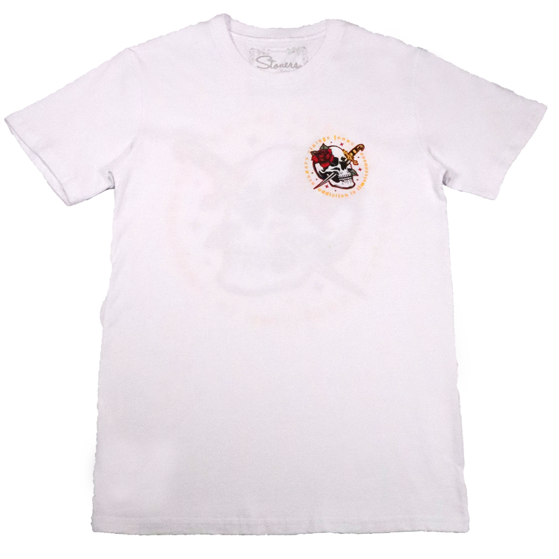 Stoners Vintage Denim Skull Rose Dagger TS-005RD