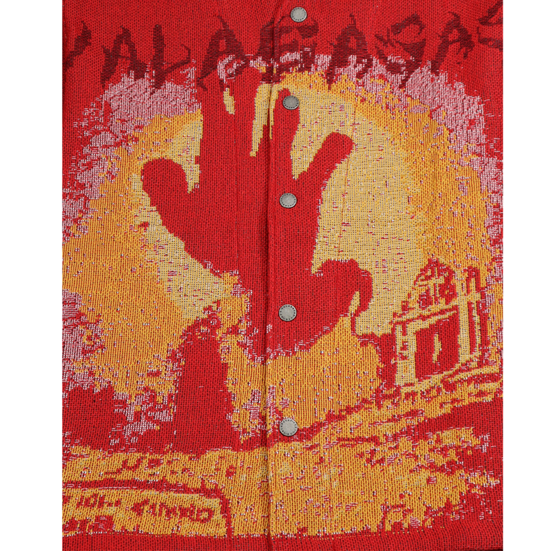 VALABASAS Ghost Hand Tapestry Shirt VLBS0022302 Red