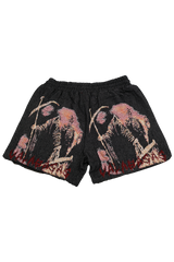 VALABASAS Ghost Hand Tapestry Shorts VLBS022304 BLACK