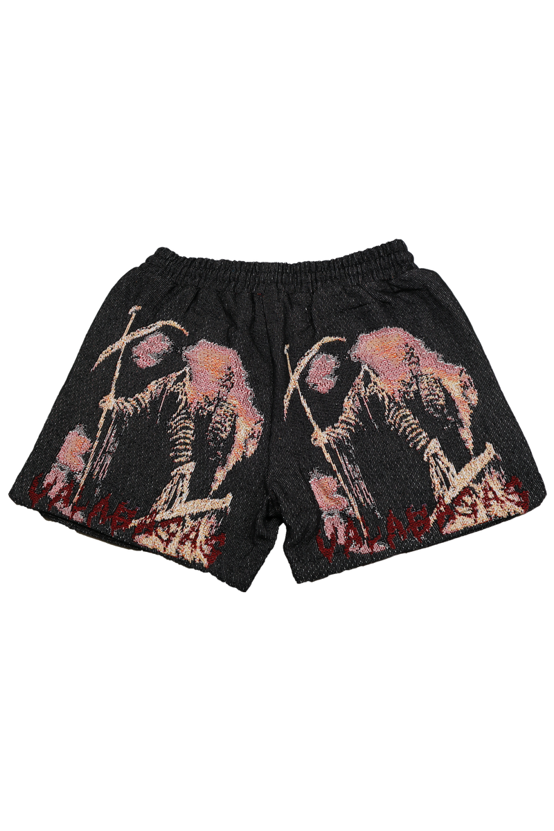 VALABASAS Ghost Hand Tapestry Shorts VLBS022304 BLACK