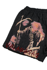VALABASAS Ghost Hand Tapestry Shorts VLBS022304 BLACK
