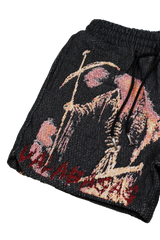 VALABASAS Ghost Hand Tapestry Shorts VLBS022304 BLACK