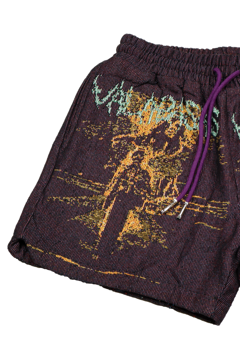 VALABASAS Ghost Hand Tapestry Shorts VLBS022304 PURPLE