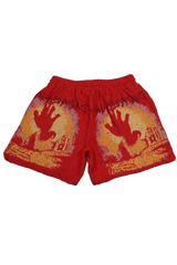VALABASAS Ghost Hand Tapestry  Shorts VLBS022304 RED