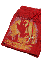 VALABASAS Ghost Hand Tapestry  Shorts VLBS022304 RED