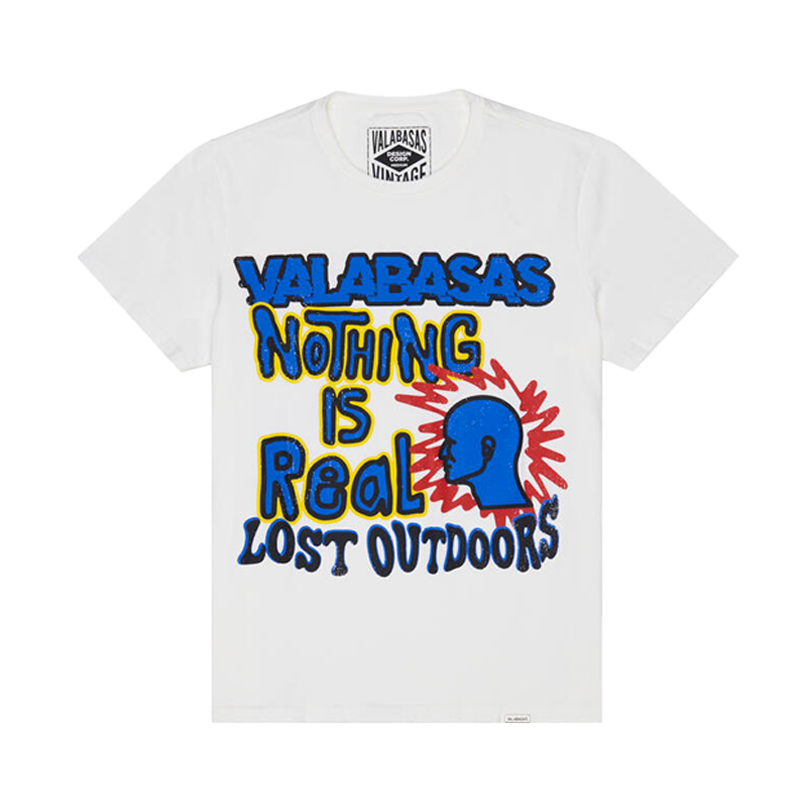 VALABASAS NOT REAL TEE VLBS90043 WASHED WHITE