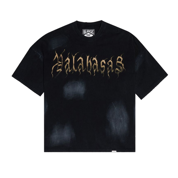 VALABASAS "INKED ELEGANCE" VINTAGE BLACK OVERSIZED TEE (VLBS110820232)