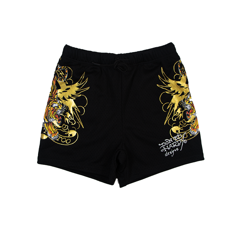 ED HARDY CRAWLING TIGERS MULTI MESH SHORT (EHM8004-2) BLACK