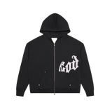 GODSPEED OG Logo Sweatsuit V2 (Black/Silver Satin)