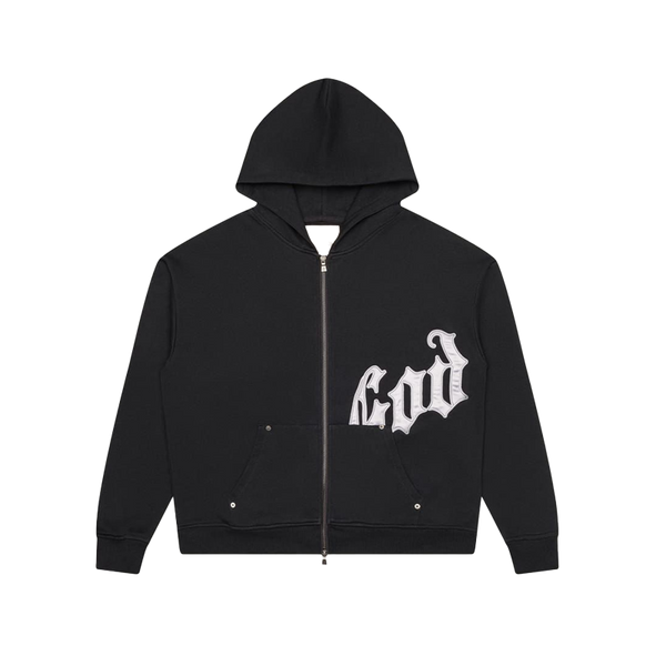 GODSPEED OG Logo Sweatsuit V2 (Black/Silver Satin)