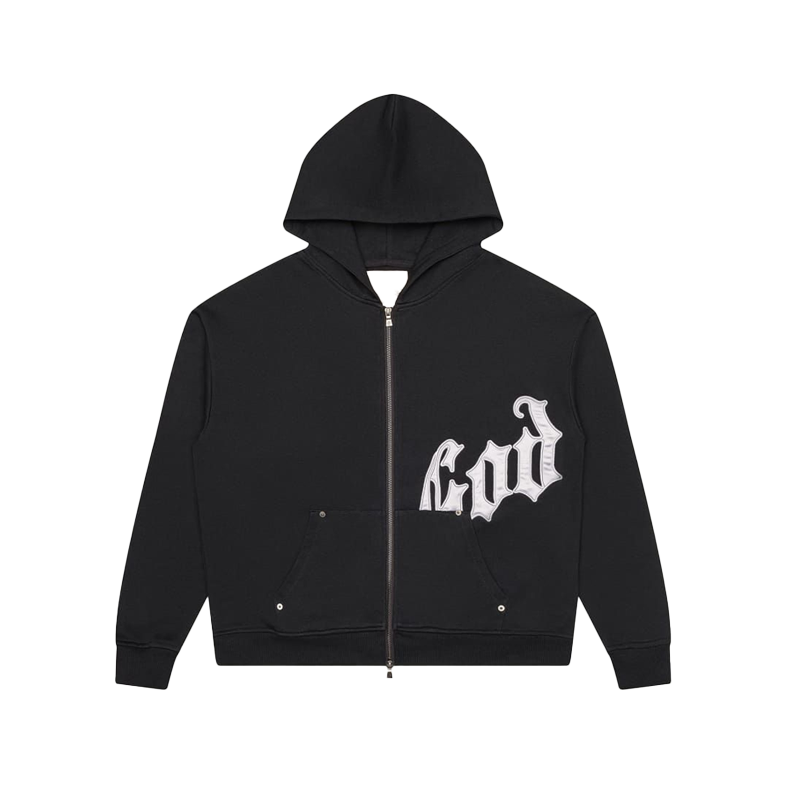 GODSPEED OG Logo Sweatsuit V2 (Black/Silver Satin)