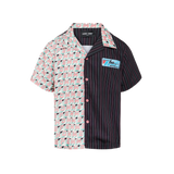 HOMME FEMME Hologram Striped Shirt SPRING23118-2 Black/Green