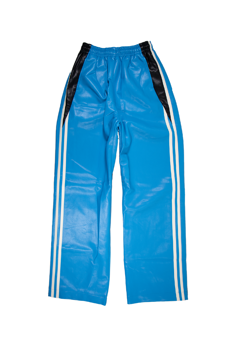 MNML  Icon Oversized PU Track Pants - Blue/Black (Icon-Oversized-Pu-Track-Pants-Blue-Black)