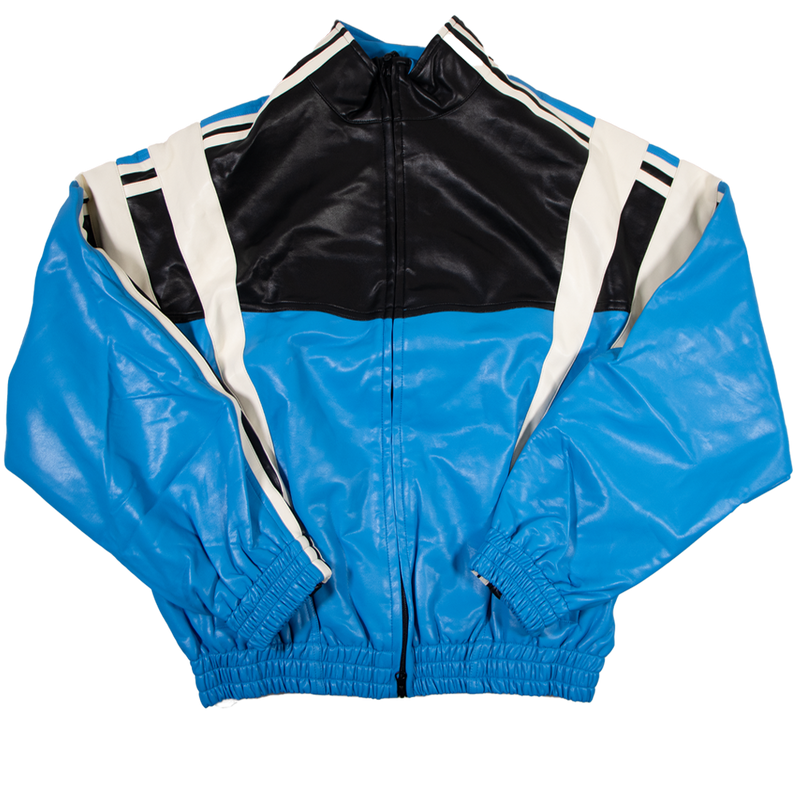 MNML Icon Oversized PU Track Jacket Blue/Black