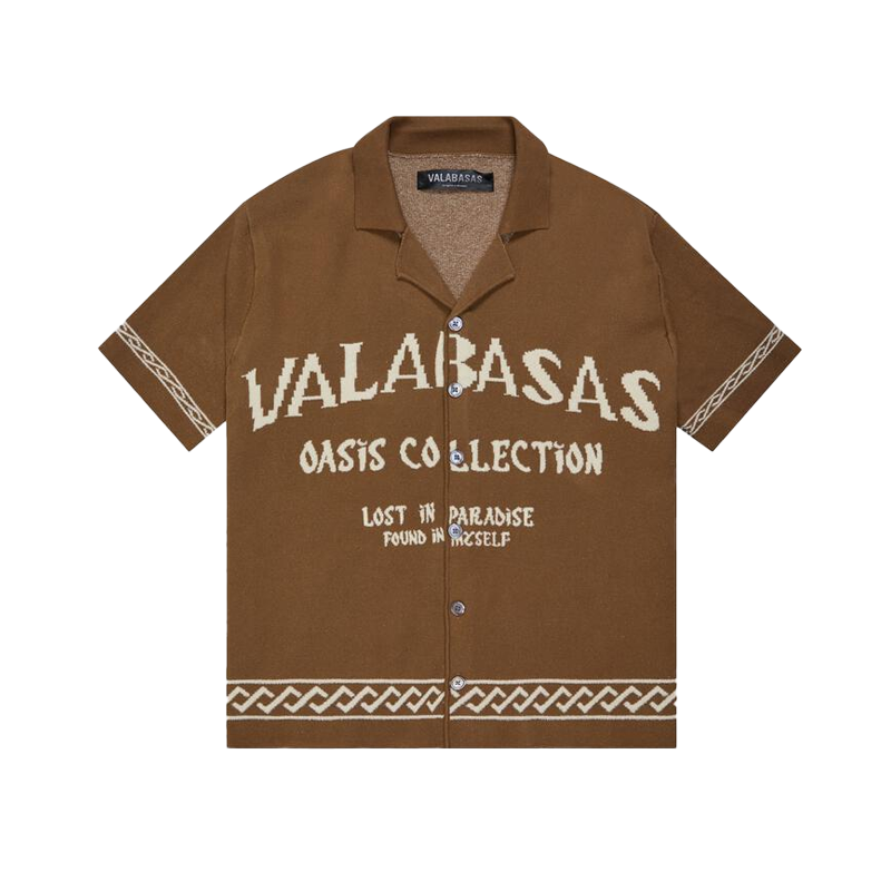 VALABASAS "OASIS" BROWN BUTTON-DOWN (VLBSWB002)