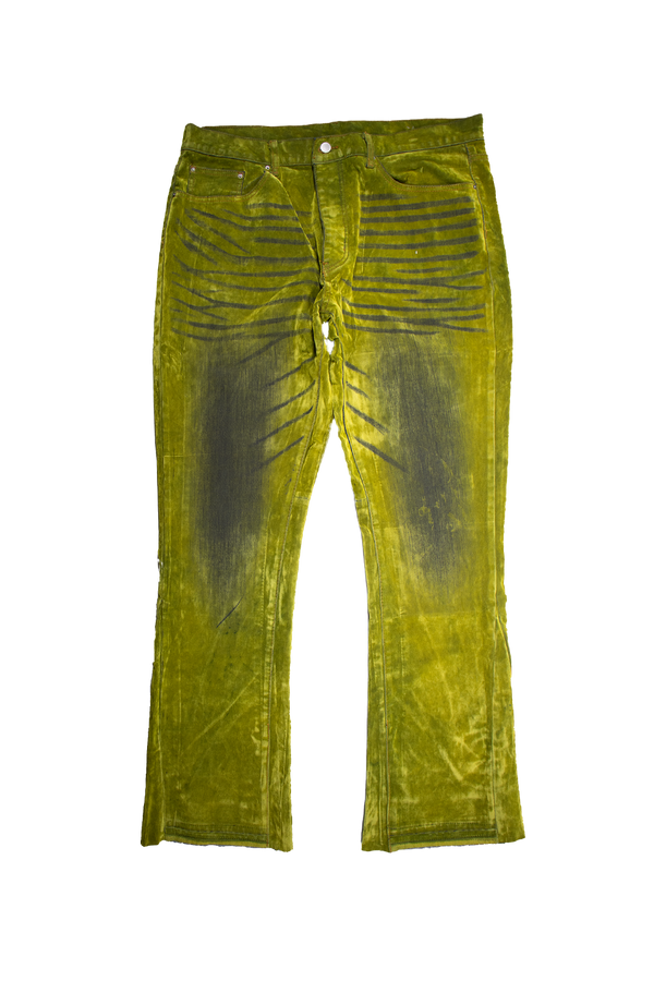 MNML  B576 Western Flare Denim - Green (B576-Western-Flare-Denim-Green)
