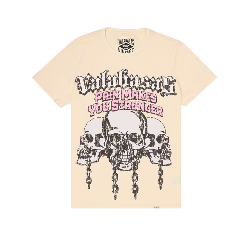 VALABASAS "GLASS STONES" VINTAGE CREAM TEE (VLBS91022)