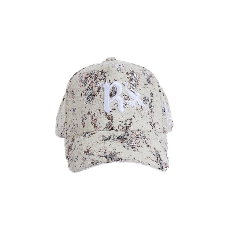 REFERENCE Luxe Woven Trucker Hat REF351 Cream/Silver